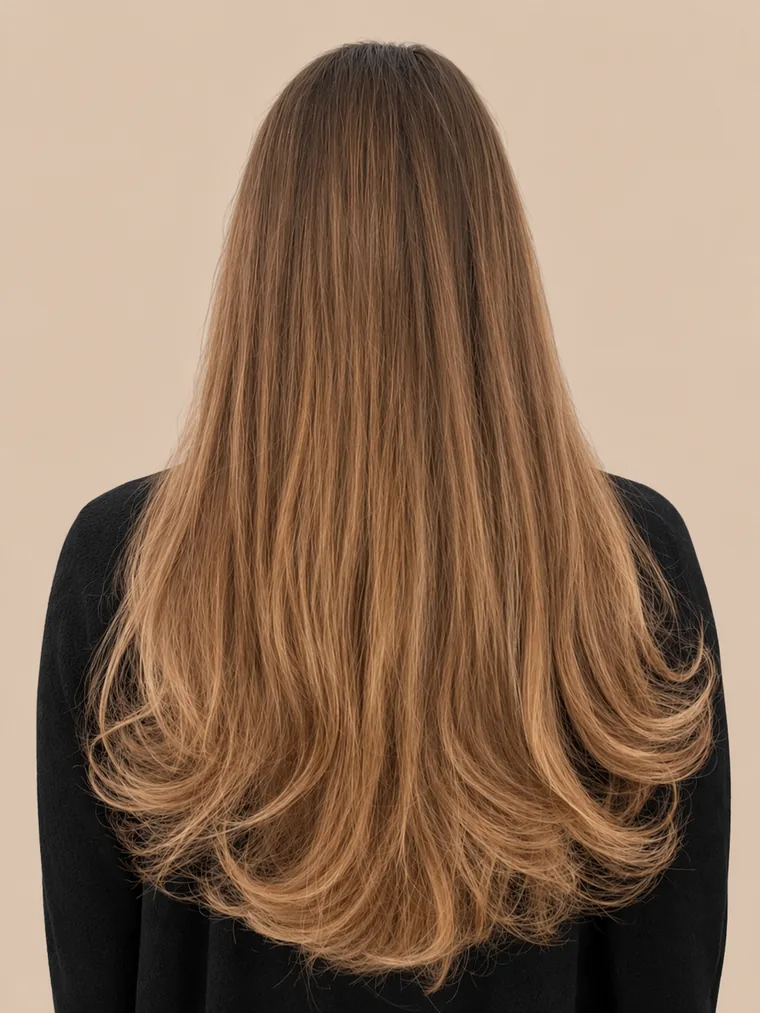 longer, fuller hair in the same colour with soft waves